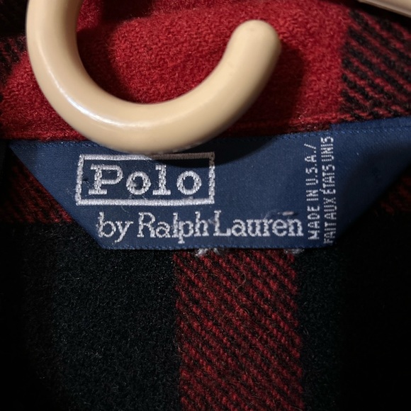 Ralph Lauren man’s red black plaid wool jacket, XL/TG - Picture 2 of 7